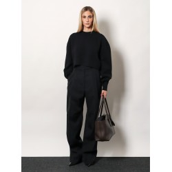 Pleated wool trousers