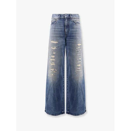 Flared Jeans with destroyed effect