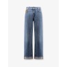 Wide leg jeans with turn up