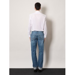 Wide leg jeans with turn up