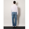 Wide leg jeans with turn up