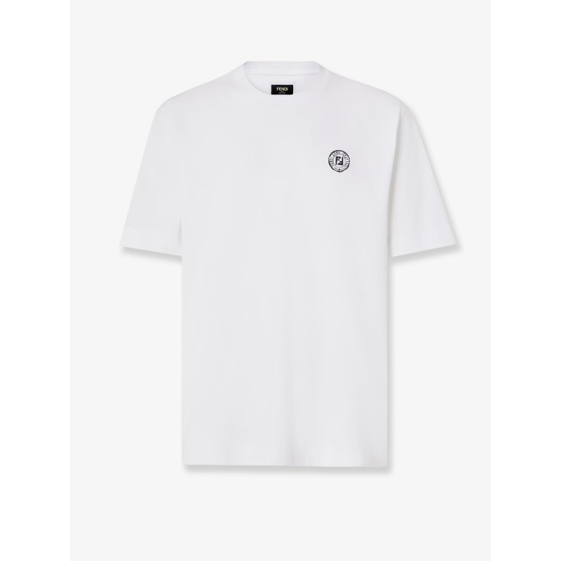 Cotton t-shirt with FF embroidery
