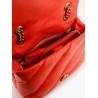 Matelassé leather shoulder bag with iconic love birds buckle