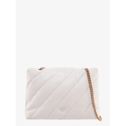 Matelassé leather shoulder bag with iconic love birds buckle