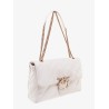 Matelassé leather shoulder bag with iconic love birds buckle