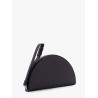 Leather pochette with iconic four stitched detail