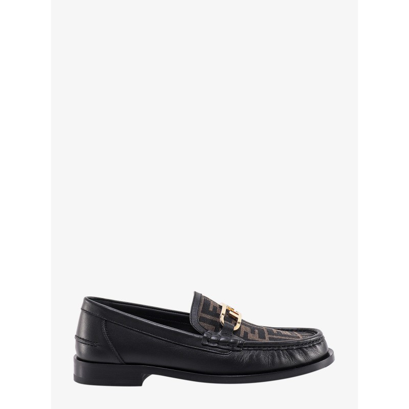 Fendi O' Lock leather loafer with FF insert