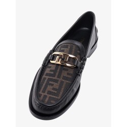 Fendi O' Lock leather loafer with FF insert