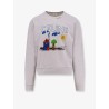 Cotton sweatshirt with multicolor print