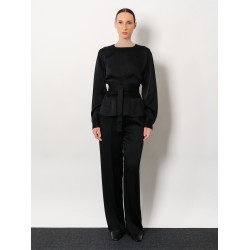 Relaxed satin trousers