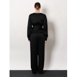 Relaxed satin trousers