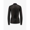Metallic fabric turtleneck sweater
