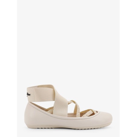 Shade leather ballerinas with elastic bands