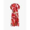 Printed silk chemisier/dress