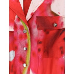 Printed silk chemisier/dress