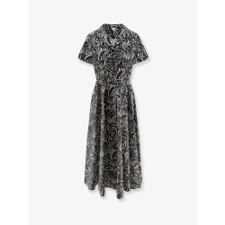 Printed cotton chemisier dress