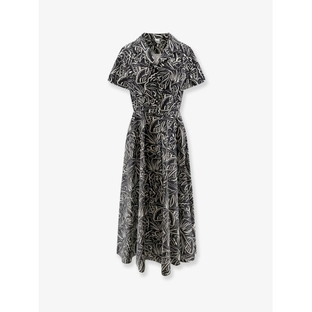 Printed cotton chemisier dress