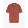 Linen and cotton blend polo shirt