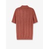 Linen and cotton blend polo shirt