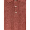 Linen and cotton blend polo shirt