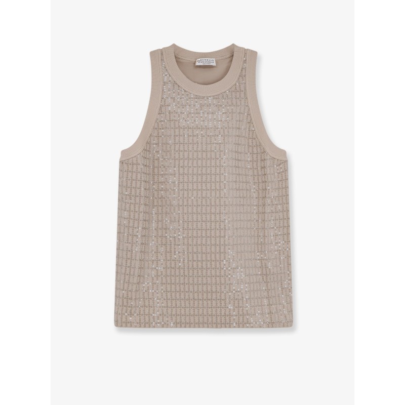 Dazzling pattern jersey tank top