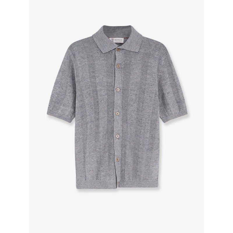Linen and cotton blend cardigan