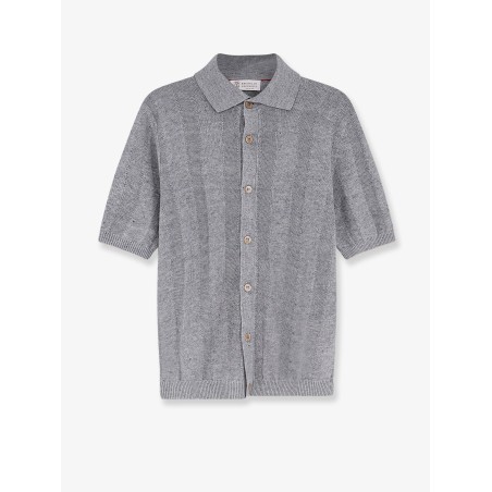 Linen and cotton blend cardigan