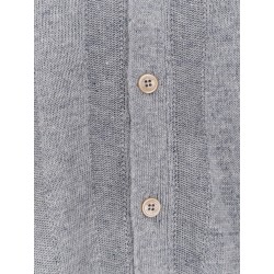 Linen and cotton blend cardigan
