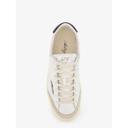 Windscape leather sneakers with suede insert