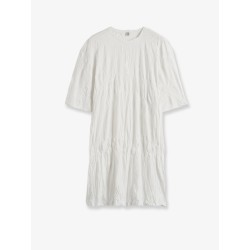 Relaxed fit short cotton blend dress
