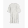 Relaxed fit short cotton blend dress