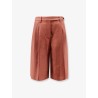 Linen shorts with Monili detail
