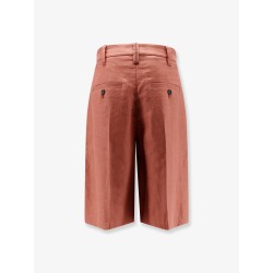 Linen shorts with Monili detail