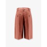 Linen shorts with Monili detail