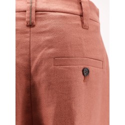 Linen shorts with Monili detail