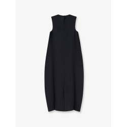 Hourglass linen and silk blend long dress