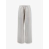 Silk trousers with striped pattern