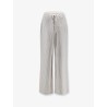 Silk trousers with striped pattern