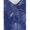 Bridget nylon bodysuit with denim print