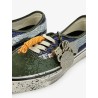 Lx authentic 44 suede sneakers with micro-sequin detail on the side