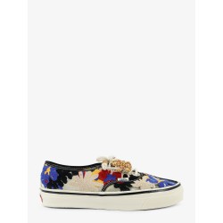 Lx authentic 44 sneakers with multicolor macramé floral detail