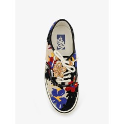 Lx authentic 44 sneakers with multicolor macramé floral detail