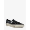 Lx classic slip on 98 canvas and leather sneakers with all-over metal beads
