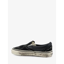 Lx classic slip on 98 canvas and leather sneakers with all-over metal beads