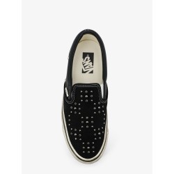 Lx classic slip on 98 canvas and leather sneakers with all-over metal beads