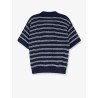 Cotton blend polo shirt with bouclé effect