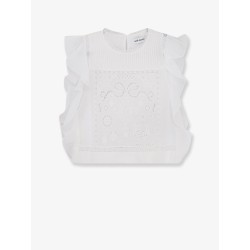 Ramie top with lace inserts