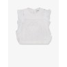 Ramie top with lace inserts