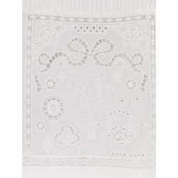 Ramie top with lace inserts
