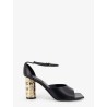 Leather sandals with Tape heel